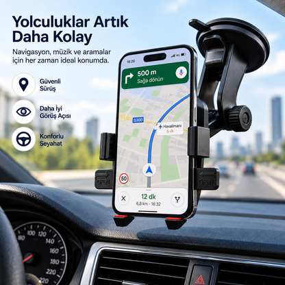 Araç İçi Cam & Torpido Telefon Tutucu