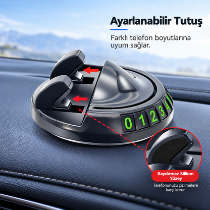 Numaratörlü Araç Telefon Tutucu