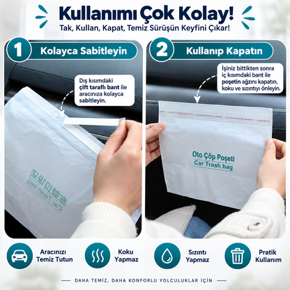Su Geçirmez Araç İçi Çöp Poşeti – 20 Adet