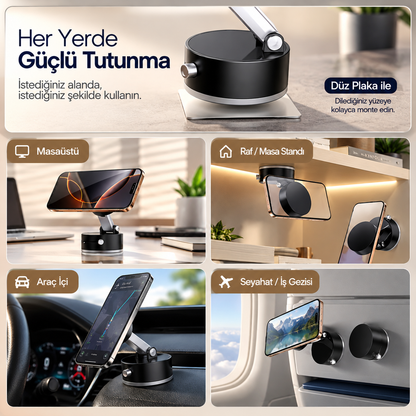 Katlanabilir Mıknatıslı Araç İçi Telefon Tutucu