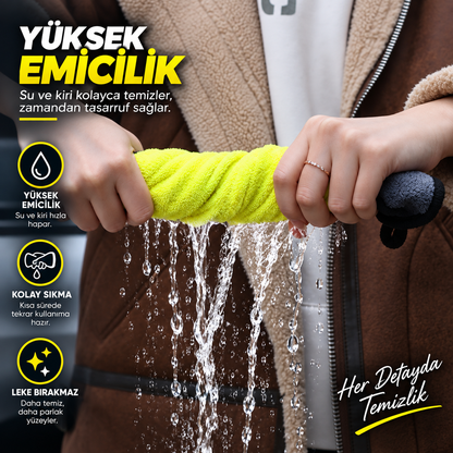 Premium Mikrofiber Araç Temizlik Bezi – 50×70 cm
