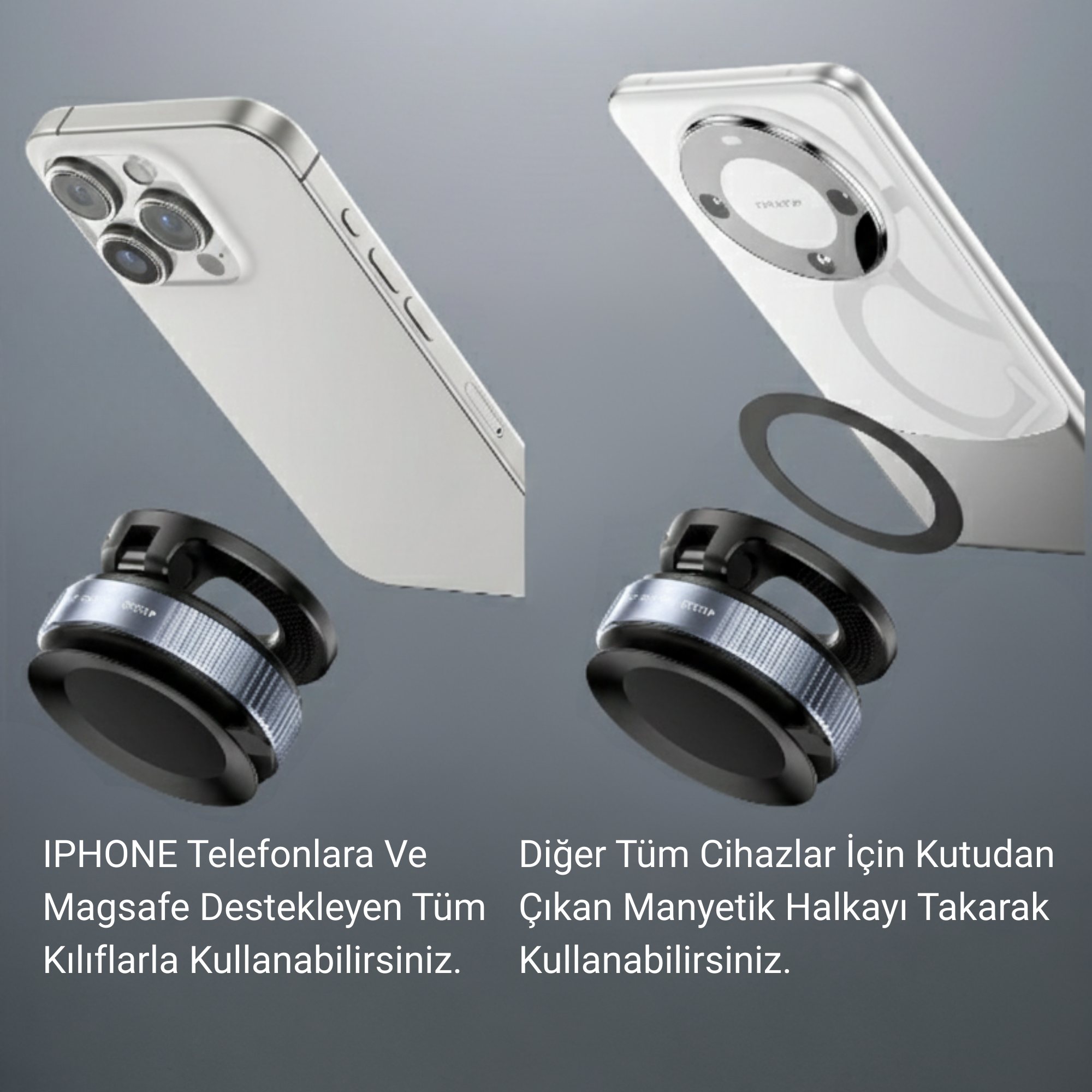 Yeni Nesil Vakumlu Manyetik Telefon Tutucu