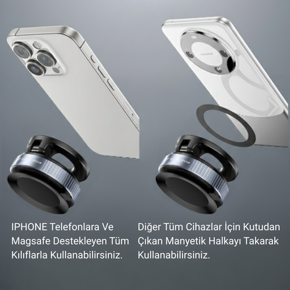 Yeni Nesil Vakumlu Manyetik Telefon Tutucu